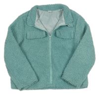 Modrá huňatá podšitá bunda Shein