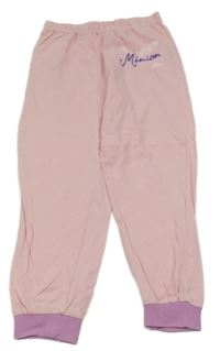 Svetloružové pyžamové nohavice s nápisom