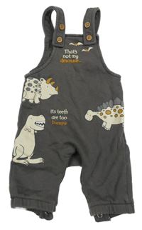 Sivé na traké tepláky s dinosaurami George