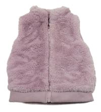 Lila kožušinová zateplená vesta Dunnes