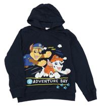 Tmavomodrá mikina s Tlapkovou Patrolou s kapucí 