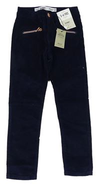 Tmavomodré skinny manšestráky Denim Co.