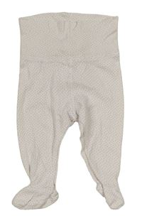 Bílé puntíkované polodupky H&M