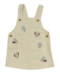 Smetanové riflové laclové šaty s Minnie a Daisy Disney 