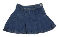 Modrá rifľová skladaná sukňa Matalan