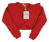 Nové - Červené pletené propínací bolérko Sfera