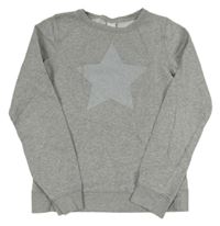 Šedá melírovaná mikina s hvězdou C&A vel. 176