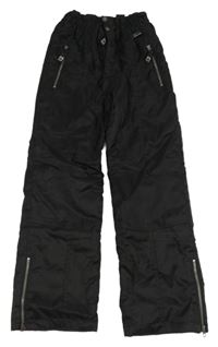 Černé šusťákové funkční oteplovačky 