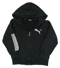 Černá propínací mikina s kapucí Puma