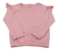 Růžové triko s volánky Topolino