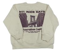 Smotanová oversize mikina s městem Zara