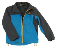 Tmavošedo-modrá softshellová bunda 