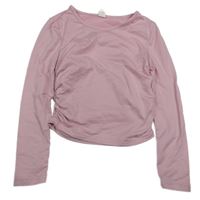 Ružové crop tričko Shein