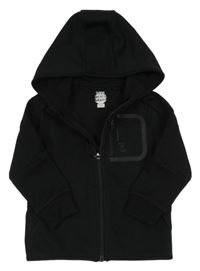 Čierna prepínaci mikina s nápisom a kapucňou F&F