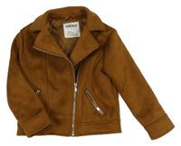 Hnědá semišová podšitá bunda Gemo