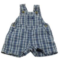 Modro-bílé kostkované riflové laclové kraťasy OshKosh