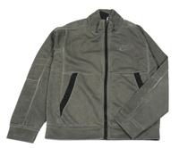 Tmavošedá propínací mikina s logem Nike