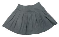 Sivá kockovaná skladaná sukňa H&M