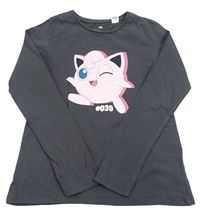 Tmavosivé tričko s pokémonem H&M