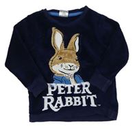 Tmavomodrá chlupatá mikina Peter Rabbit George