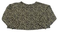 Čierno-béžová vzorovaná crop mikina Matalan