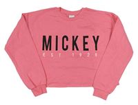 Ružová crop mikina s Mickeym zn. George