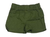 Khaki plátěné kraťasy 