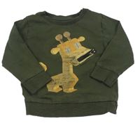Khaki mikina so žirafou Next