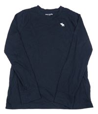 Tmavomodré triko s logem Abercrombie&Fitch