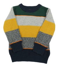 Barevný pruhovaný svetr F&F