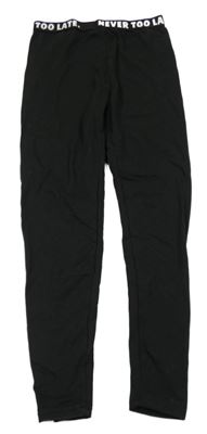 Čierne legíny s nápismi