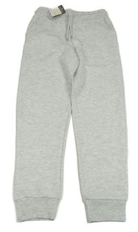 Nové - Šedé melírované prošívané tepláky Primark