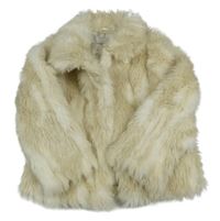 Bielo-béžová kožušinová podšitá bunda Next