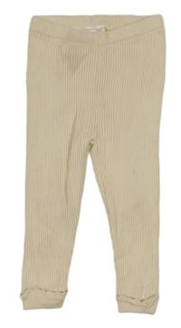 Smotanové rebrované úpletové legíny George