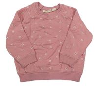 Ružová mikina s kvietkami Lupilu