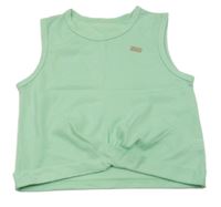 Svetlozelený crop top s kamienkami