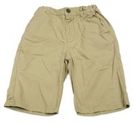 Béžové plátěné chino kraťasy Zara 