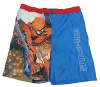 Modro-červené plážové kraťasy so Spider-manem Marvel