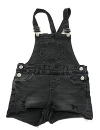 Antracitové riflové laclové kraťasy Crafted