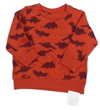 Nové - Červená mikina s dinosaurami Mothercare