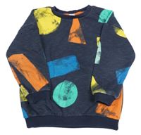 Tmavomodrá mikina so vzorom Tu