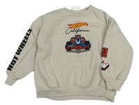Béžová oversize mikina s Hot Wheels Zara 