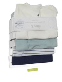 Nové - 4pack - Tmavomodré + pruhované + světlezelené + bílé body Tu