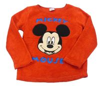 Červená plyšová mikina s Mickey PEP&CO