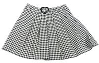 Čierno-biela vzorovaná sukňa so trblietkami a přezkou PRIMARK