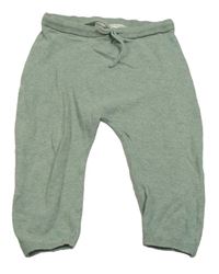 Olivové melírované pletené turecké tepláky H&M