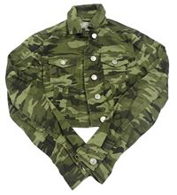 Khaki army riflová crop bunda New Look