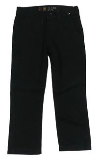 Čierne chino slim plátenné nohavice zn. Denim Co.