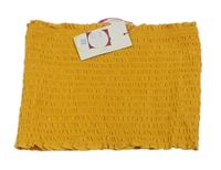 Horčicový žabičkový bandeau top Candy Couture