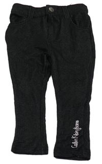 Černé tregíny riflového vzhledu s logom zn. Calvin Klein